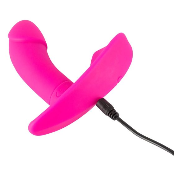 SMILE Panty - akkus, rádiós felcsatolható vibrátor (pink)