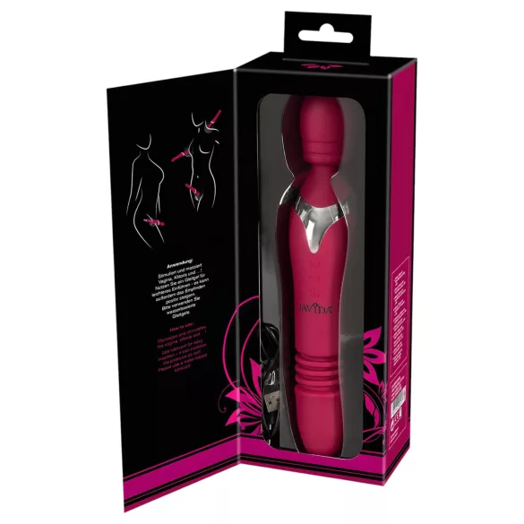 Javida Thrusting - 3in1 masszírozó vibrátor (piros)