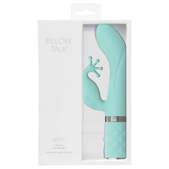 Pillow Talk Kinky - akkus, 2 motoros G-pont vibrátor (türkiz)