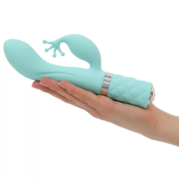 Pillow Talk Kinky - akkus, 2 motoros G-pont vibrátor (türkiz)