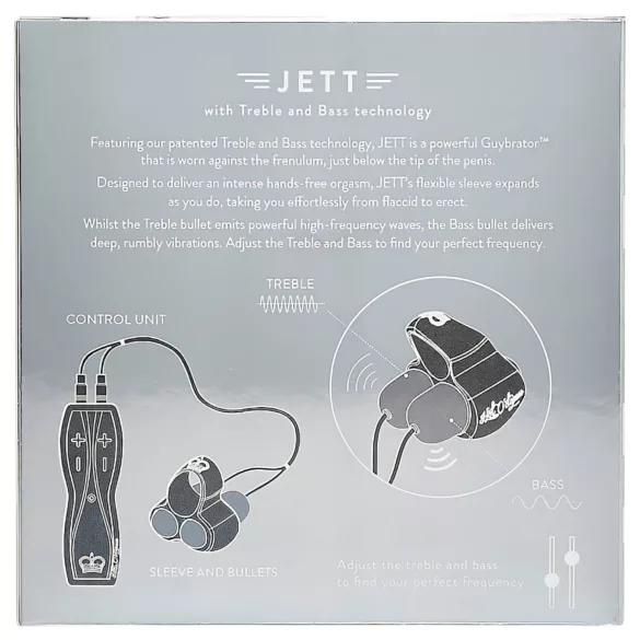 HOT Octopuss JETT - 2 motoros makkvibrátor (fekete)
