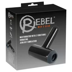   Rebel - akkus, fel-le mozgó, vibráló maszturbátor (fekete)