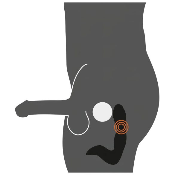 Rebel - akkus, péniszes prosztata vibrátor (fekete)