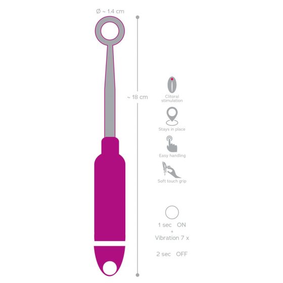 You2Toys Loop - fém csiklóvibrátor (ezüst-pink)