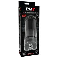   PDX Elite Extender Pro - akkus szívó-rezgő műpunci (fekete)