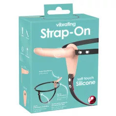   You2Toys - Strap-On - akkus, felcsatolható vibrátor (natúr)