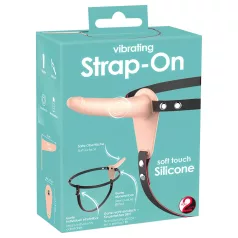  You2Toys - Strap-On - akkus, felcsatolható vibrátor (testszínű)