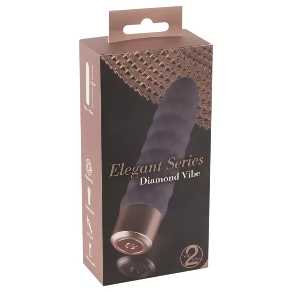 You2Toys Elegant Diamond - akkus rúd vibrátor (lila)