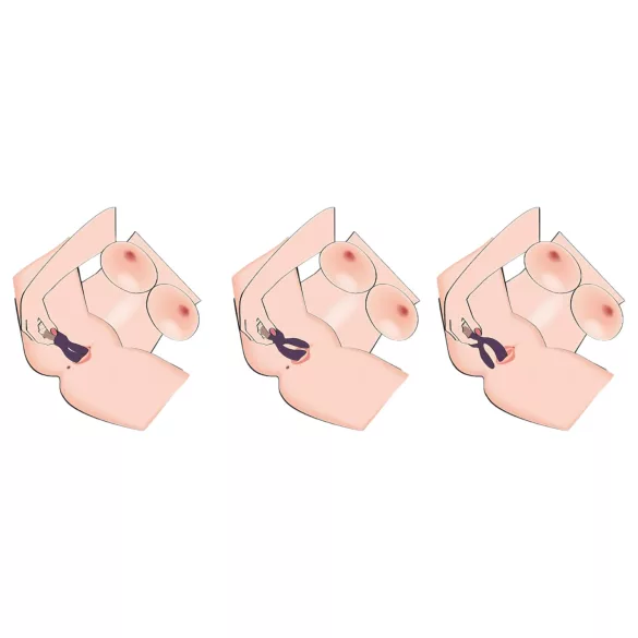 You2Toys Elegant Double - akkus, csiklókaros vibrátor (lila)