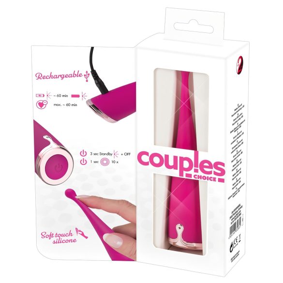 Couples Choice - akkus csikló vibrátor (pink)