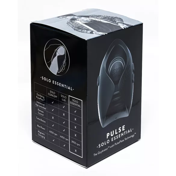 Hot Octopuss Pulse Solo Essential - akkus maszturbátor (fekete)