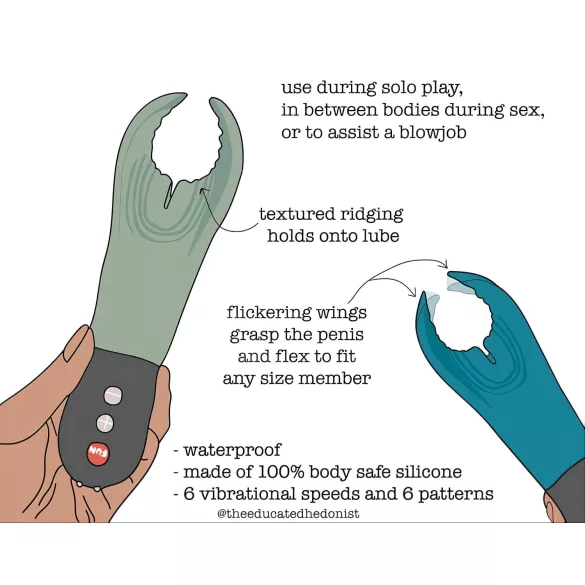 Fun Factory Manta - makkvibrátor (fekete)