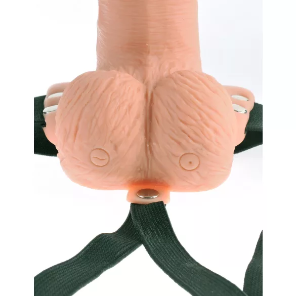 Pipedream - Fetish Strap-On 6 - felcsatolható, üreges vibrátor (testszínű)