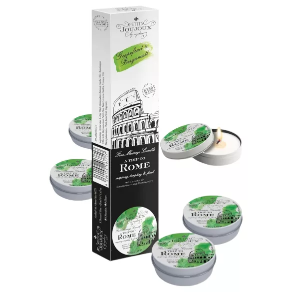 Petits Joujoux Rome - masszázsgyertya szett, grapefruit-bergamott (5 x 43 ml)