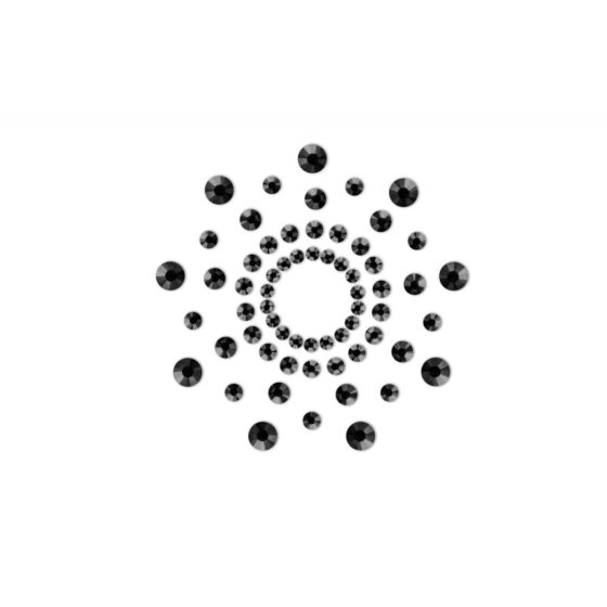 Csillogó gyémántok bimbómatrica (fekete)