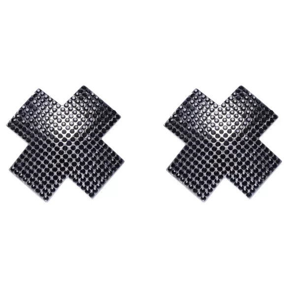 Cottelli - strasszos X bimbómatrica (fekete)