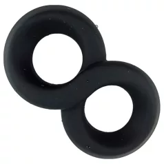   Pulselock Taur - dupla pénisz- és heregyűrű (fekete) - 20mm