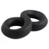 Pulselock Taur - dupla pénisz- és heregyűrű (fekete) - 20mm