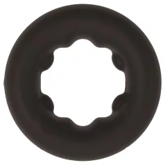  Pulselock Cocktura - pöttyös szilikon péniszgyűrű (fekete) - 27mm