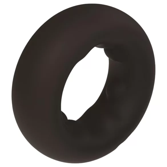 Pulselock Cocktura - pöttyös szilikon péniszgyűrű (fekete) - 27mm