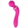 Lonely 2in1 - masszírozó és G-pont vibrátor 3 feltéttel (pink)