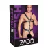 ZADO - bőr férfi testhám body (fekete, S-L)