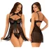 JSY 056 - babydoll szett (fekete)