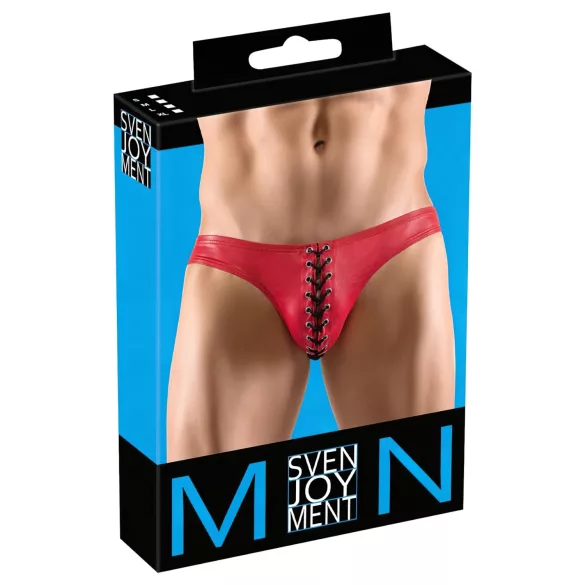 Svenjoyment - fekete fűzős férfi alsó (piros)