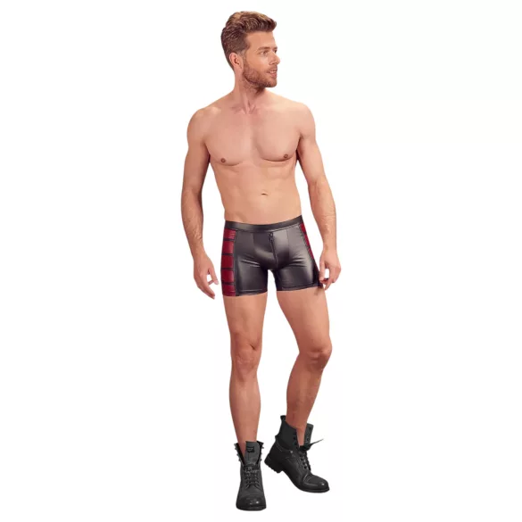 NEK - piros oldal betétes cipzáras boxer (fekete)