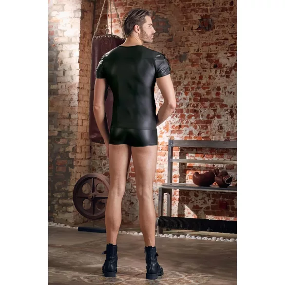 NEK - matt hatású, rövid ujjú férfi felső (fekete)