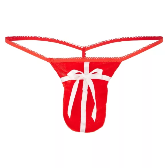 Ajándék karácsonyi piros tanga férfiaknak (S-L)