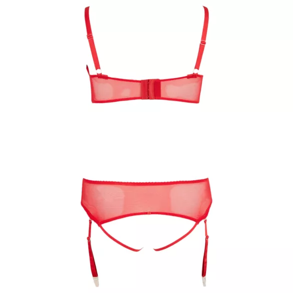 Cottelli Plus Size - variálható fehérnemű duó (piros)