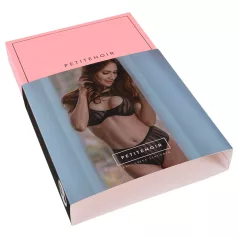 Petite Noir Exclusive - csíkos melltartó szett (fekete)