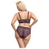 Cottelli Plus Size - áttetsző mintás melltartó szett (lila)