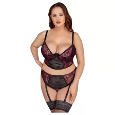 Cottelli Plus Size - melltartó szett (piros)