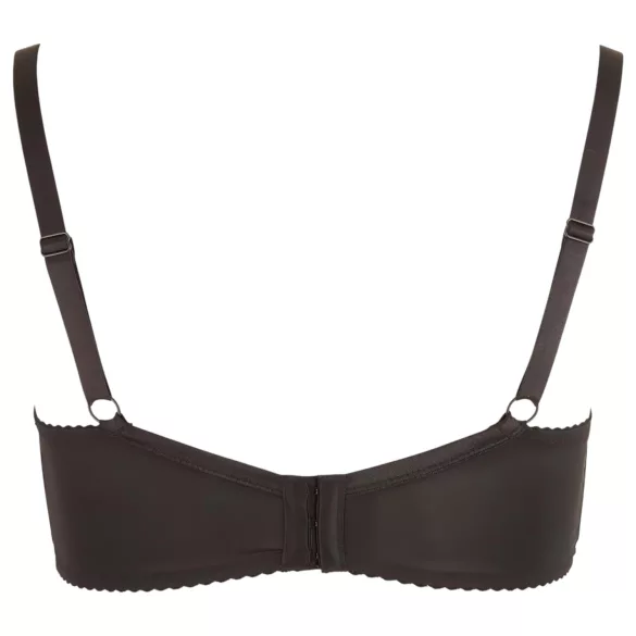 Cottelli Plus Size - merevített push-up melltartó (fekete)