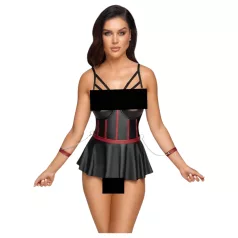 Cottelli Bondage - fényes szett és kar bilincs (fekete)