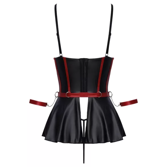 Cottelli Bondage - fényes szett és kar bilincs (fekete)