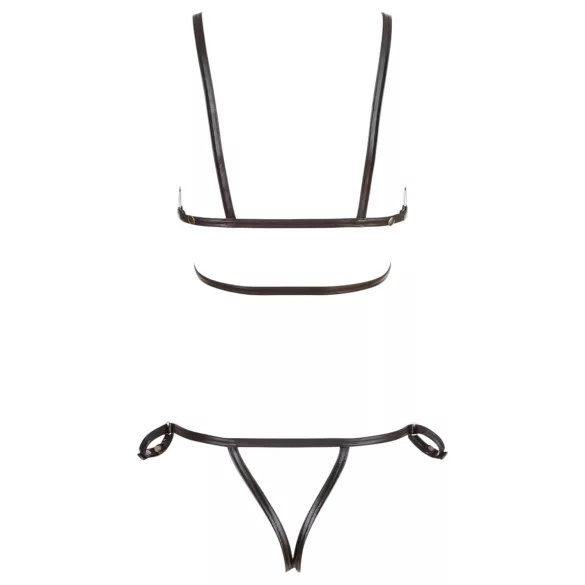 Cottelli Bondage - fényes dísz testhám bikini (fekete)