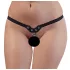 Fetish - szegecses, láncos tanga (fekete, S-L)