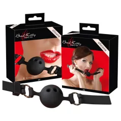   Bad Kitty - kicsi szilikon szájpecek BDSM játékhoz (fekete)