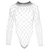 NO:XQSE - hosszúujjú, hálós necc body (fekete, S-L)