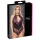 Cottelli Plus Size - virágos body (fekete-lila)