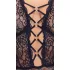 Cottelli Curves Plus Size - átlátszó mintás body (fekete)