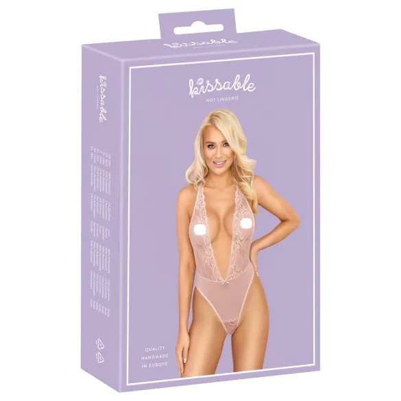 Kissable - csipke body (pink)