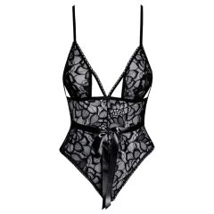 Kissable - csipke body masnival (fekete)