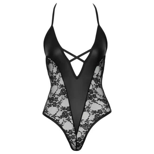 Cottelli Party - virágmintás body (fekete)