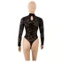 Cottelli - hosszú ujjú csipke body (fekete) - S