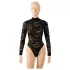 Cottelli - hosszú ujjú csipke body (fekete) - S