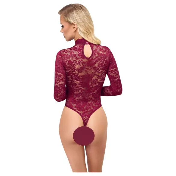 Cottelli - átlátszó csipke body (piros)